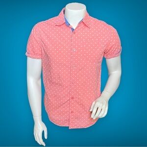 Men’s Aeropostale Salmon Shirt Sleeve Button Down Shirt - Size M